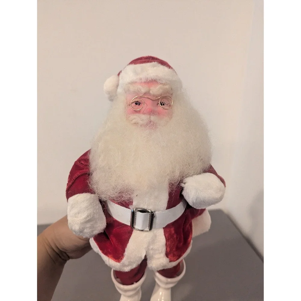 VTG Harold Gale Santa Claus w/ Red Velvet Suit Glasses 14